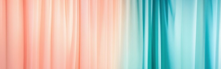 Leinwandbilder - Vibrant turquoise gradient lines create a striking visual experience with soft colors softly blending into each other