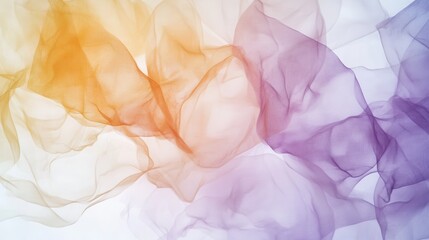 Leinwandbilder - Delicate pastel amber and lavender fabric flowing softly in gentle light