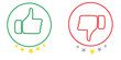 © Aquavisionweath6 - Like and dislike icons set. Thumbs up and thumbs down Vector