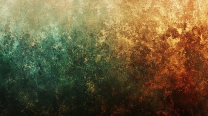 Aufkleber - Earthy bokeh tones blend seamlessly in vibrant copper gold and deep forest hues creating a tranquil visual experience