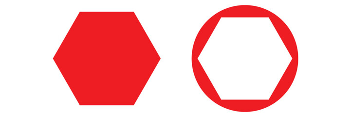 Octagon icon pack. Geometry octagonal eight sided polygon octagon line.  1176