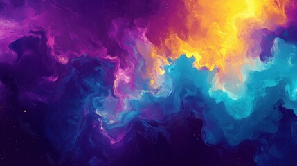 Aufkleber - Explore a captivating blend of royal purple and vibrant bokeh that creates a mesmerizing atmosphere full of color and depth