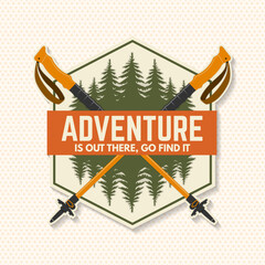 Wall Mural - adventure is out there, go find it logo, badge design. concept for shirt or logo, print, stamp or te