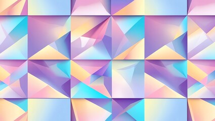 Wall Mural - pastel geometric abstract pattern: a symphony of soft hues and triangles
