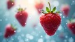 © mischenko - Fresh strawberries glisten in drops of water