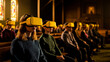 © Nikname - A group of people wearing virtual reality headsets in a church