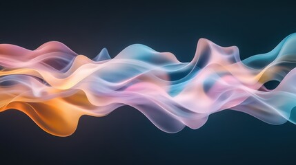 Wall Mural - colorful abstract wave: this abstract art piece features dynamic, flowing waves of color, creating a