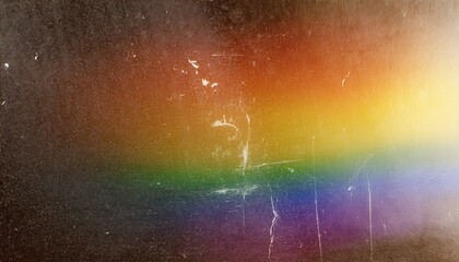 Aufkleber - vintage textured rainbow gradient with grunge scratches and faded colors, ideal for retro designs, overlays, and background