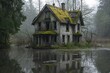 © BISO - old lichen-clad dwelling set in center of a muddy bog emits an unearthly glow with its broken bricks mystic echoes rippling on quiet tides and a deep hint of past times