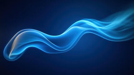 Wall Mural - Abstract flowing blue wave design