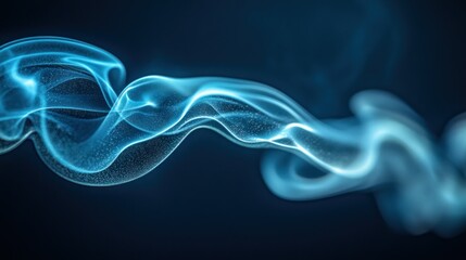 Wall Mural - Abstract swirling blue smoke