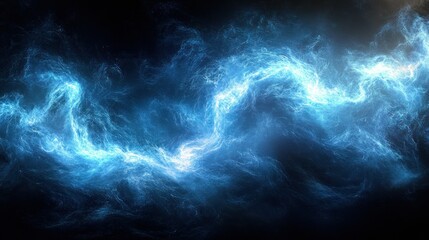 Wall Mural - Abstract swirling blue energy