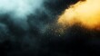 © nitiroj - Abstract dark mist with floating golden dust, mysterious and elegant composition
