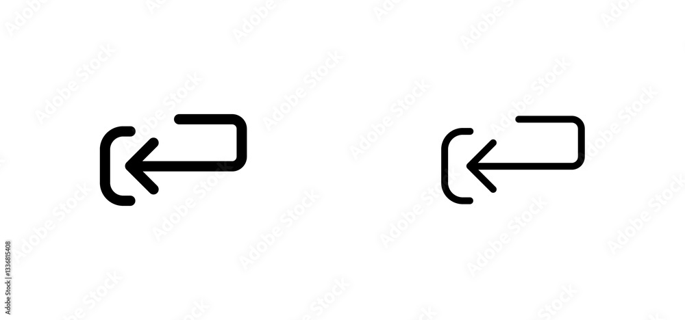 Send Back Application Send back icons set for apps and web ui designs. simple isolated ...