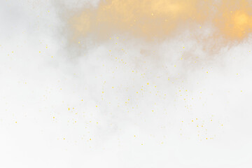 Aufkleber - Golden dust and smoke swirl on black.