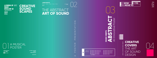 Wall Mural - abstract poster template with a structured layout and expressive typography. the bold color composit