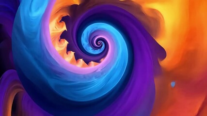 Wall Mural - abstract swirling pattern of vibrant colors in a mesmerizing spiral design, showcasing dynamic movem