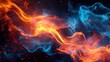 © Zidan - Fiery Abstract: A Dance of Blue and Orange Flames