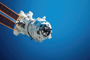 Wall Mural - a close-up shot of a space station against a bright blue sky