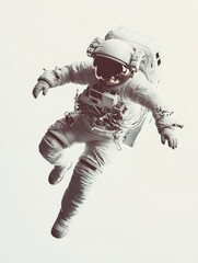 Wall Mural - an astronaut floating in mid-air