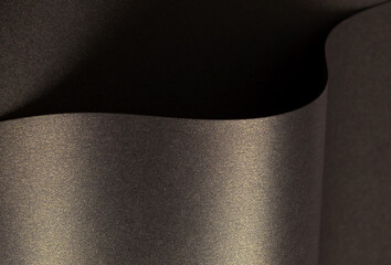 Aufkleber - Elegant brown paper texture with a golden shimmering finish and subtle glittering effect. Rich and grainy designer material, perfect for luxury stationery, premium decorative backdrops, and monochrome