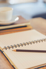 Wall Mural - agenda, planner book, calendar, and pencil place on business office desk. diary for organizer to pla