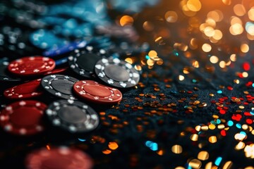 Wall Mural - effect minimal of gambling casino game opportunity.
