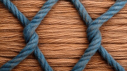 Handwoven fishing net background with visible knots and texture