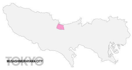  東京都武蔵村山市の位置地図 境界線無_1