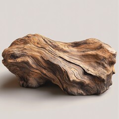 Aufkleber - Abstract Wooden Form: Close-Up of Natural Driftwood Texture, A Study in Browns and Details Against Soft Background