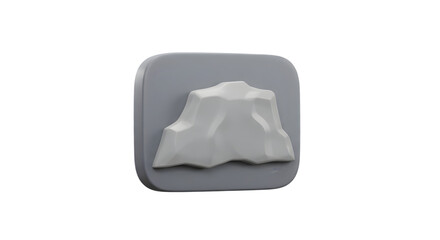 Wall Mural - Abstract 3D Rock Icon