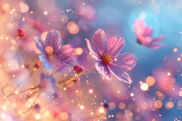 Wall Mural - cosmos flower asteraceae outdoors blossom.