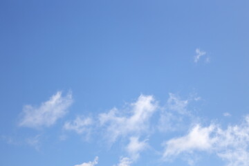 Wall Mural - blue sky with white fluffy clouds.