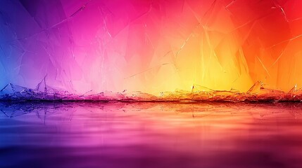 Wall Mural - a vibrant background featuring a water reflection in the foreground and a grass reflection as well