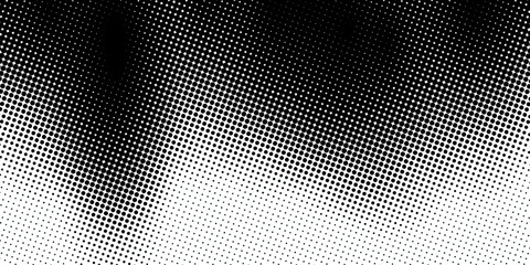 Wall Mural - Halftone background. Grunge halftone pop art texture. White and black abstract halftone wallpaper. Dots. Vector. 
