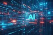 © Oleksandr - Dynamic graphic layout showcasing artificial intelligence in a futuristic digital environment