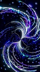 Wall Mural - mesmerizing swirling neon patterns in cosmic digital art animation