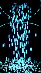 Wall Mural - dynamic flow of glowing neon particles creating fluid motion in abstract digital art