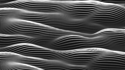 Wall Mural - point wave smooth texture. abstract dot background. technological cyberspace background.