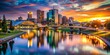 © Man888 - Adelaide Cityscape: Riverbank Bridge at Dusk with Bokeh Lights
