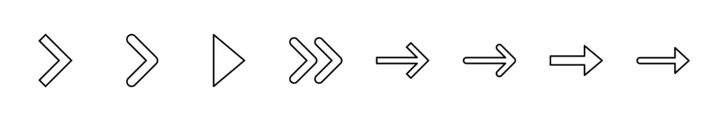 Wall Mural - arrow icon set. arrow symbol. arrow sign for your web design.