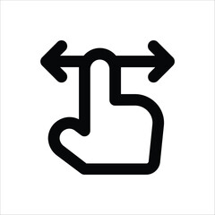 Wall Mural - a simple illustration of a hand gesture representing the zoom function, commonly used in user interf