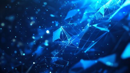 Wall Mural - metaverse blue technology background template featuring futuristic digital grid, glowing neon light 