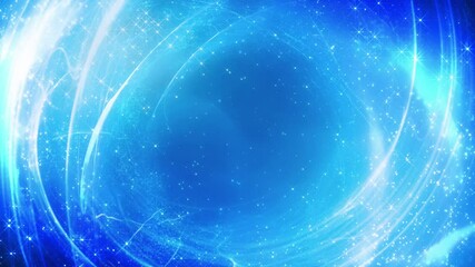 Wall Mural - galactic abstract strands in blue space 4k loop features a gradient blue atmosphere with particles a