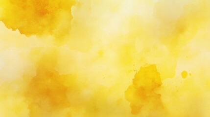 Wall Mural - vibrant yellow watercolor background with soft abstract texture, hand-painted artistic wash effect, 