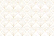 © i_fleurs - Art deco fan seamless pattern with thin gold lines on dark background.
