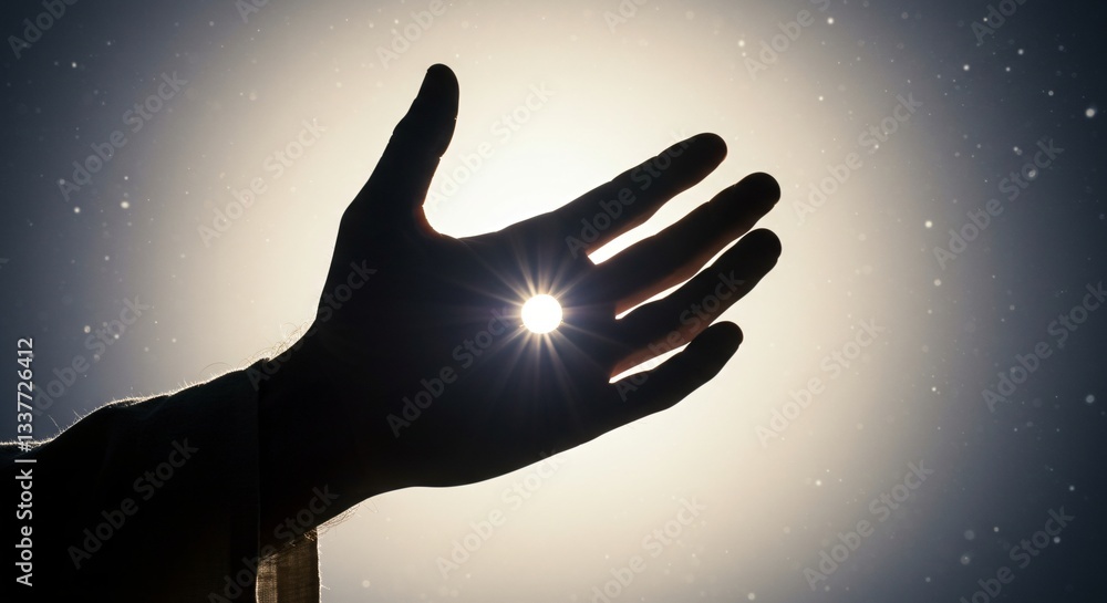 Jesus Hand Reaching from Light – He is Risen, Resurrection Hope Stock ...