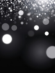 deep charcoal black and white bokeh background