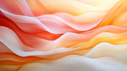 Wall Mural - Abstract flowing fabric with warm color gradients