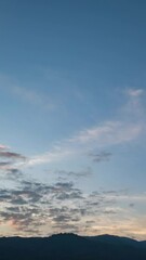 Wall Mural - twilight and dawn sky with cumulus cloud time lapse in an evening 4k footage.